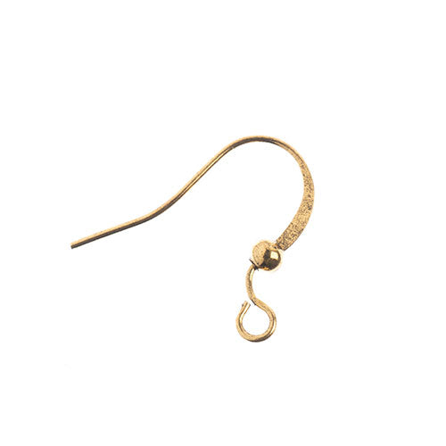 Must-Have Finding - 18mm Earwire w/ Bead - Antique Gold (60pcs)