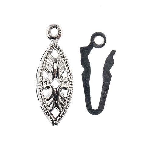 Must-Have Finding - 6x20mm Fish Hook Clasp Set - Silver (9pcs)