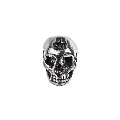 Bead - Star Skull - Stainless Steel (5)