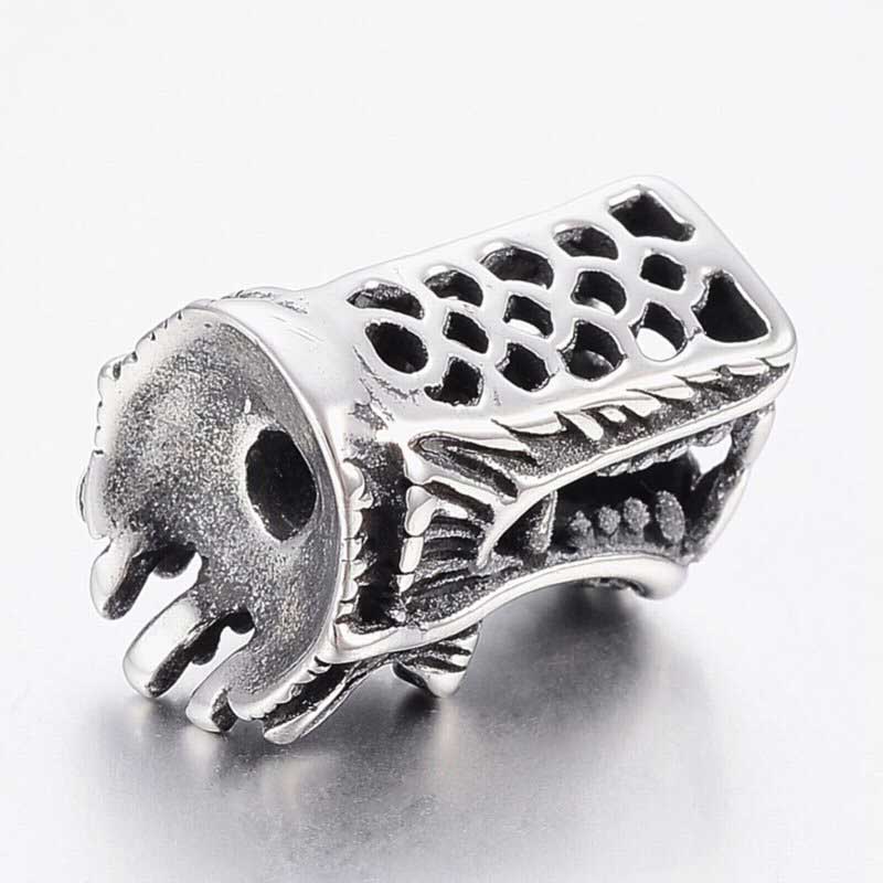 Bead - Dragon Head - Stainless Steel (2)