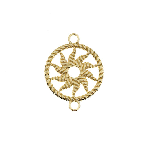 Pendant Circle with Sun Gld 4pcs