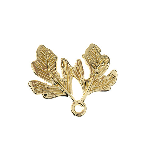Pendant Two Leaves Gld 6pcs