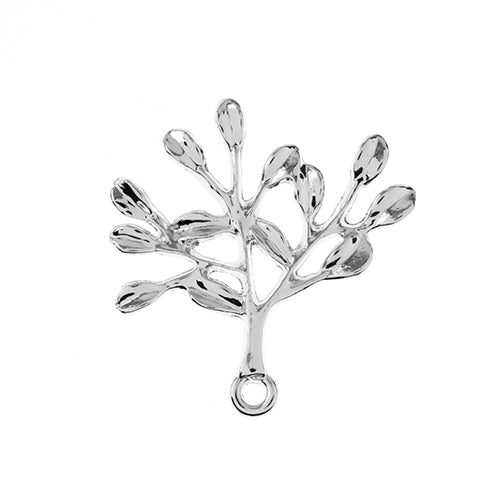 Pendant Branch II Slvr 4pcs