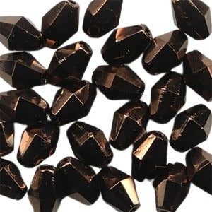 Fire Polish - 5x7mm - Faceted Bicone - Bronze (25)