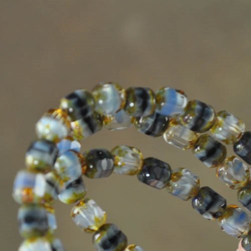 Fire Polish - 5x6.5mm - Cathedral Cut - Poseidon's Tribute (Strand 30)