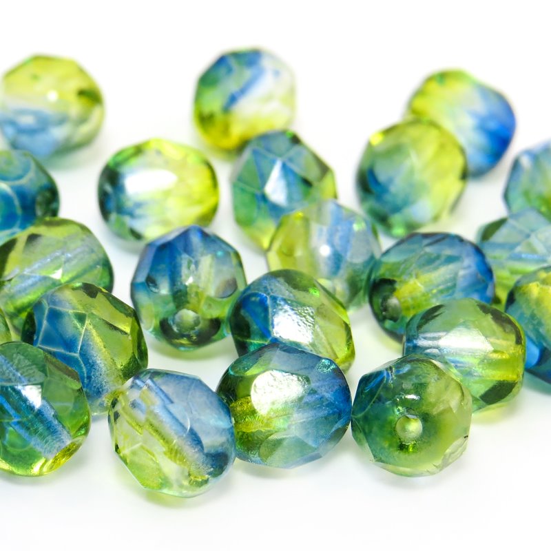 Fire Polish Faceted Round - 6mm - Gaia (25)