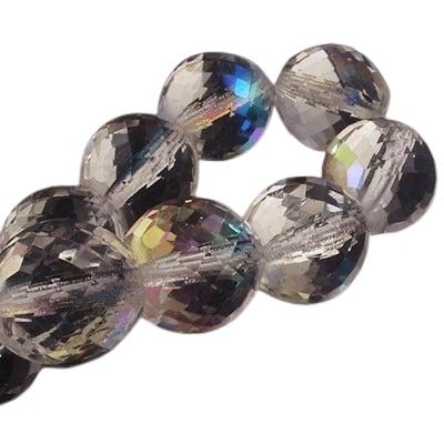 Fire Polish Rich Cut Round - 14mm - Crystal AB