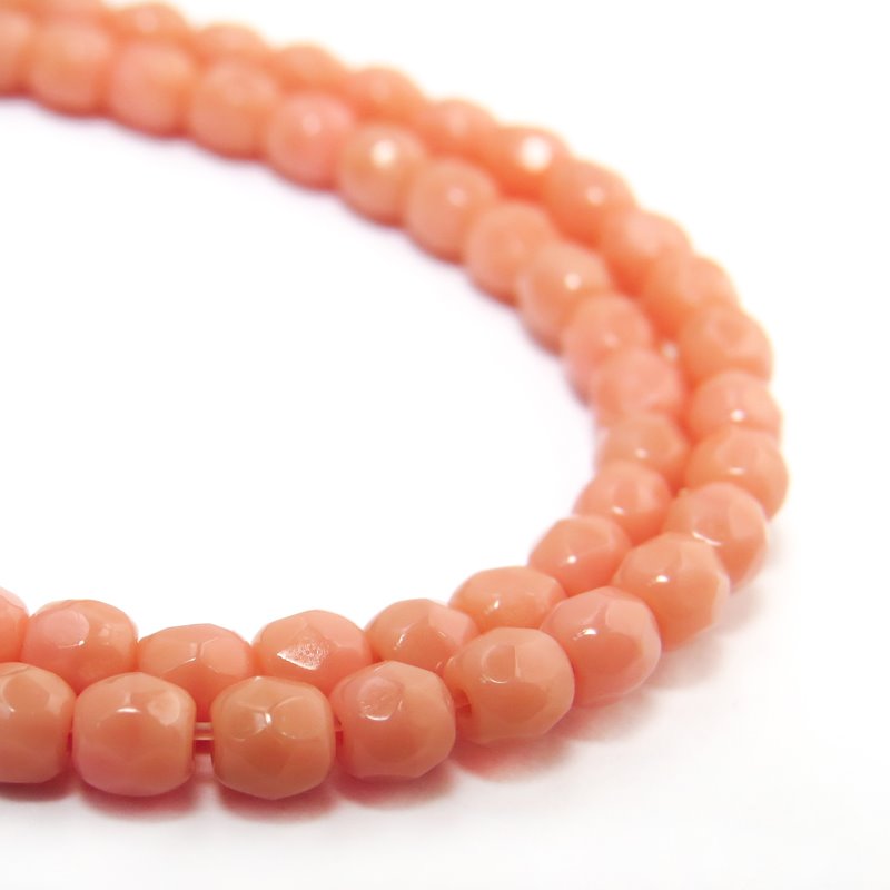 Fire Polish Faceted Round - 3mm - Victorian Rose (strand)