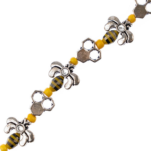 Honey Bee-ds - Yellow - Silver (Strand)