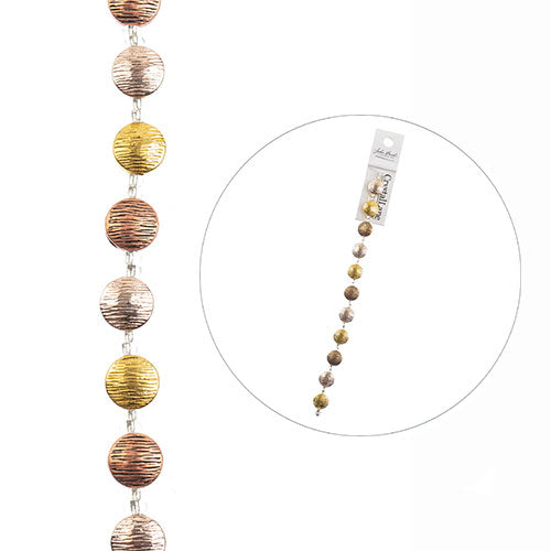 Crystal Lane Designer Strands - Textured Puff Coins - Medal Mix (Strand)