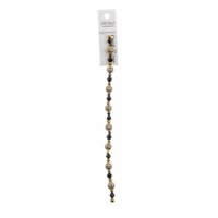 Crystal Lane Designer Strands - Rounds and Bicones - Gold Zebra (7in Strand)