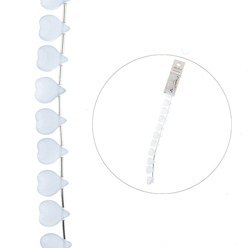 Heart Petal - White (7in Strand)