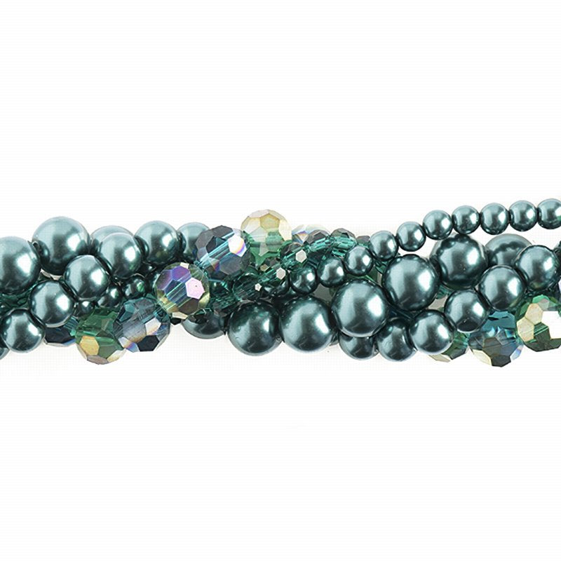 Bead Mix - Crystal Lane Twisted Bead Strands - Teal Hydrangea (Pack)
