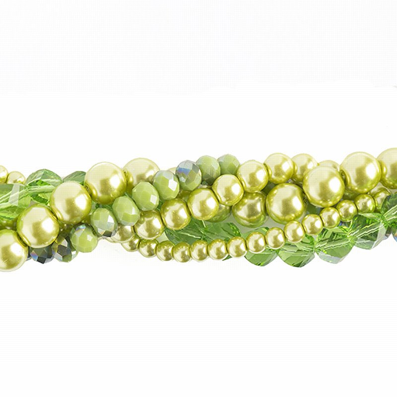 Bead Mix -  Crystal Lane Twisted Bead Strands - Zinnia (Pack)