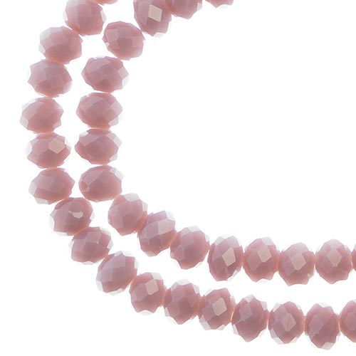 Crystal Lane(tm) Faceted Donut Rondelle - 4x6mm - Opalino Dark Purple (strand)