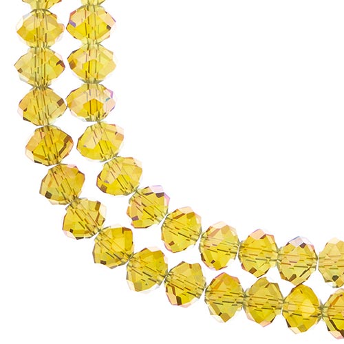 Crystal Lane(tm) Faceted Donut Rondelle - 8x10mm - Transparent Light Amber Purpl