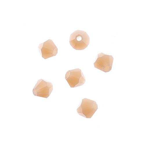 Crystal Lane(tm) - 4mm Bicone - Opaque Cream (strand)