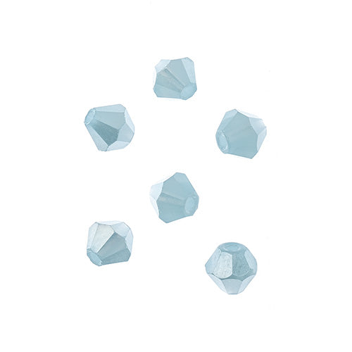 Crystal Lane(tm) - 4mm Bicone - Opalino Sky Blue AB (strand)