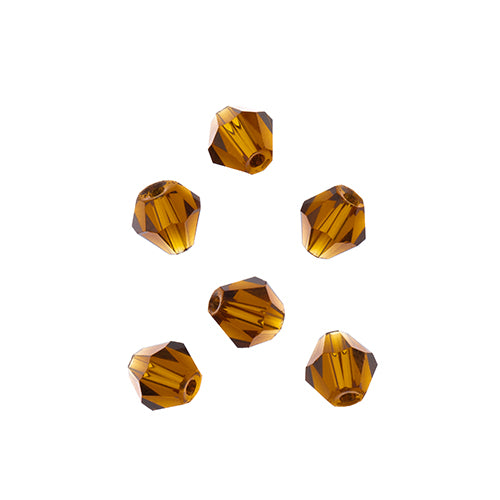 Crystal Lane(tm) - 8mm Bicone - Transparent Amber (strand)