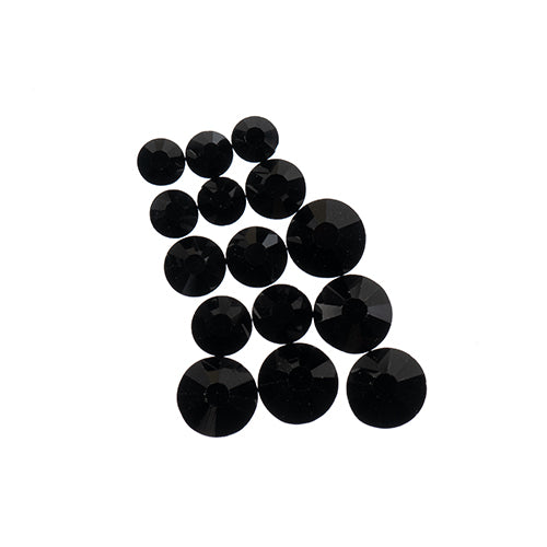 Crystal Lane DIY - ss16/ss20/ss30 - Flatback Rhinestones - Jet (Combo Pack 135pc