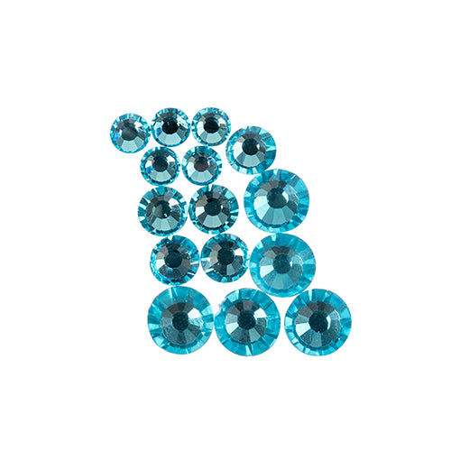 Crystal Lane DIY - ss16/ss20/ss30 - Flatback Rhinestones - Turquoise (Combo Pack