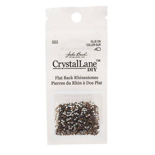 Crystal Lane DIY - ss3 (1.4mm) - Flatback Rhinestones - Smoked Topaz (1440pcs)
