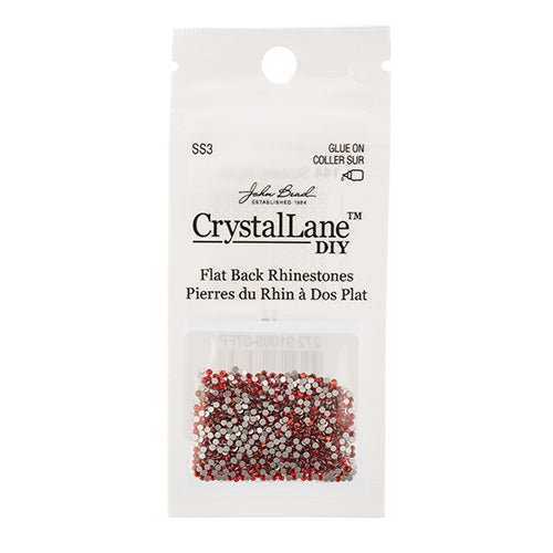 Crystal Lane DIY - ss3 (1.4mm) - Flatback Rhinestones - Light Siam (1440pcs)