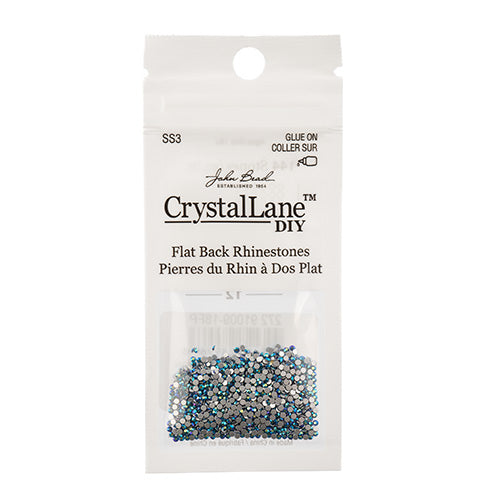 Crystal Lane DIY - ss3 (1.4mm) - Flatback Rhinestones - Jet AB (1440pcs)