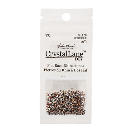 Crystal Lane DIY - ss3 (1.4mm) - Flatback Rhinestones - Metallic Rose Gold (1440