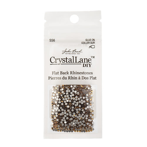Crystal Lane DIY - ss6 (2mm) - Flatback Rhinestones - Light Colorado Topaz (1440