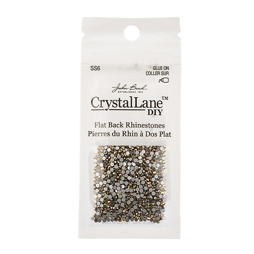 Crystal Lane DIY - ss6 (2mm) - Flatback Rhinestones - Metallic Gold (1440pcs)