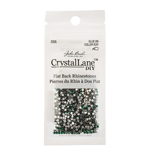 Crystal Lane DIY - ss6 (2mm) - Flatback Rhinestones - Emerald (1440pcs)