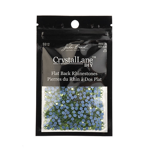 Crystal Lane Hotfix Rhinestones - ss12 (3mm) - Peridot (1440pcs)