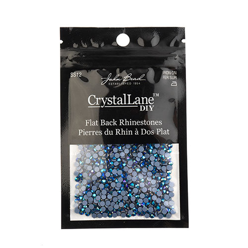 Crystal Lane Hotfix Rhinestones - ss12 (3mm) - Jet AB (1440pcs)