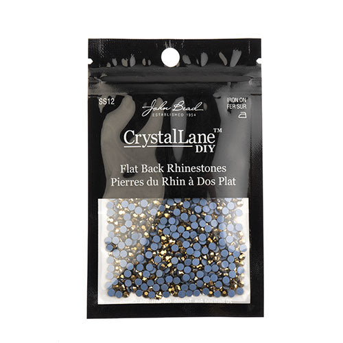 Crystal Lane Hotfix Rhinestones - ss12 (3mm) - Metallic Gold (1440pcs)