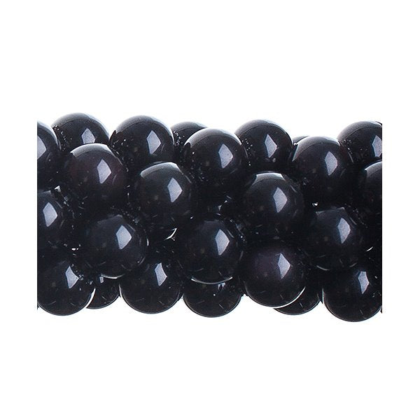 Obsidian 8mm Round 16in