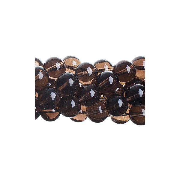 Smokey Quartz   6mm Round 8in