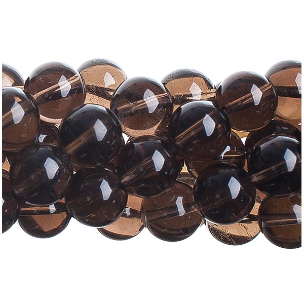 Smokey Quartz 10mm Round 8in