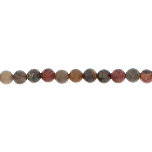 Red Creek Jasper   4mm Round 8in