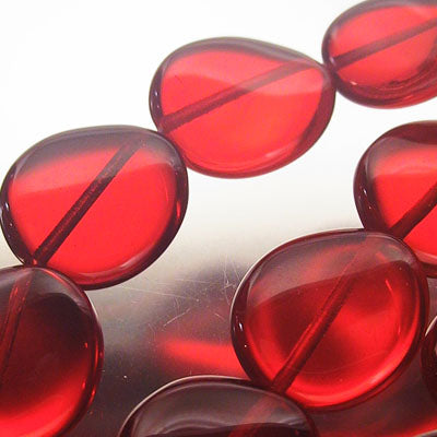 Glass - Medium - Wavy Pancake - Siam Ruby