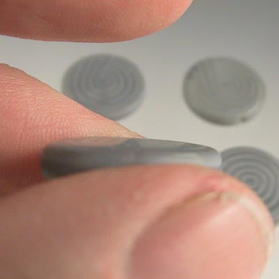 Glass Beads - 17mm - A-mazing Flat Round - Matt Plum Silk