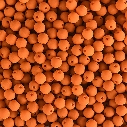 Velvet Beads Round - 4mm - Velvet Orange (46pcs)