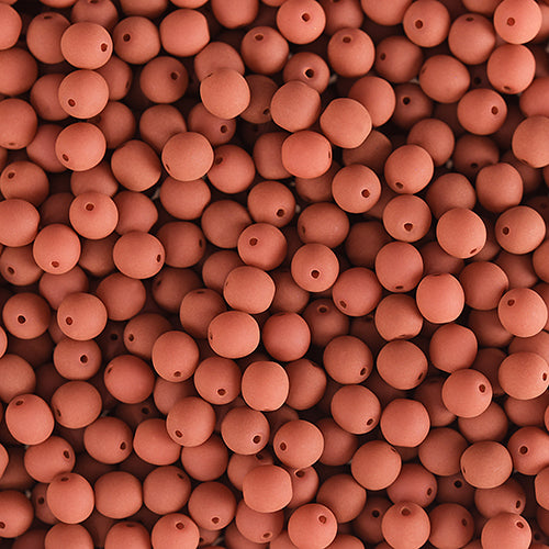 Velvet Beads Round - 4mm - Velvet Terracotta (46pcs)