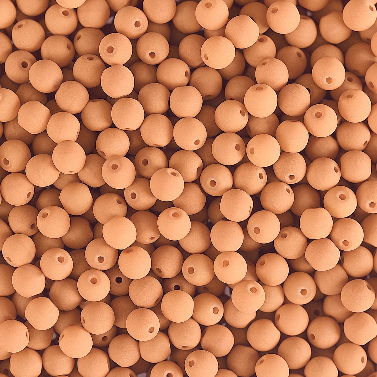 Velvet Beads Round - 4mm - Velvet Soft Orange (46pcs)