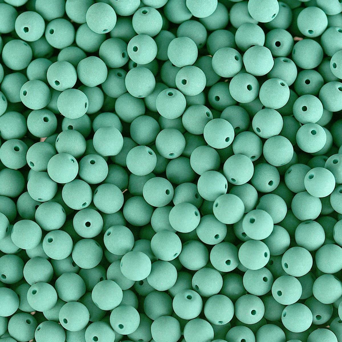 Velvet Beads Round - 4mm - Velvet Soft Turquoise (46pcs)