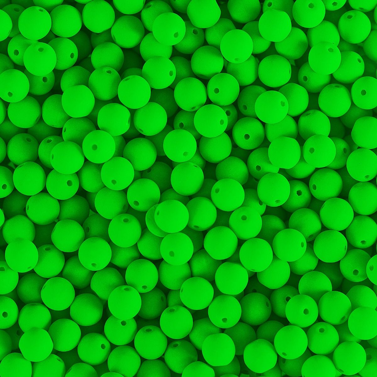 Velvet Beads Round - 4mm - Velvet Neon Green (46pcs)