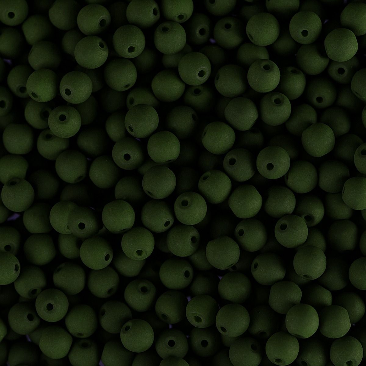 Velvet Beads Round - 4mm - Velvet Dark Green (46pcs)