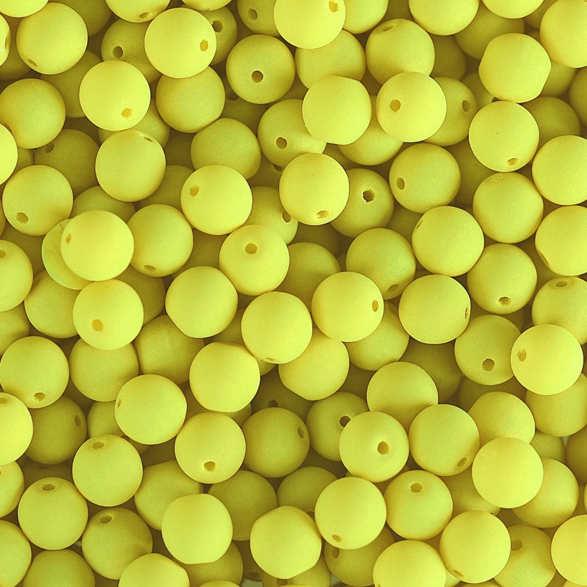 Velvet Beads Round - 6mm - Velvet Soft Yellow (30pcs)