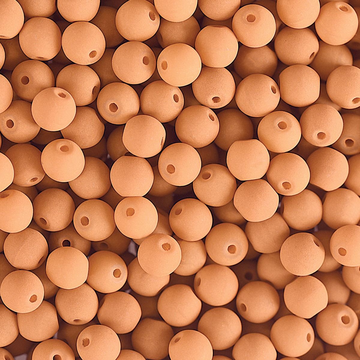 Velvet Beads Round - 6mm - Velvet Soft Orange (30pcs)