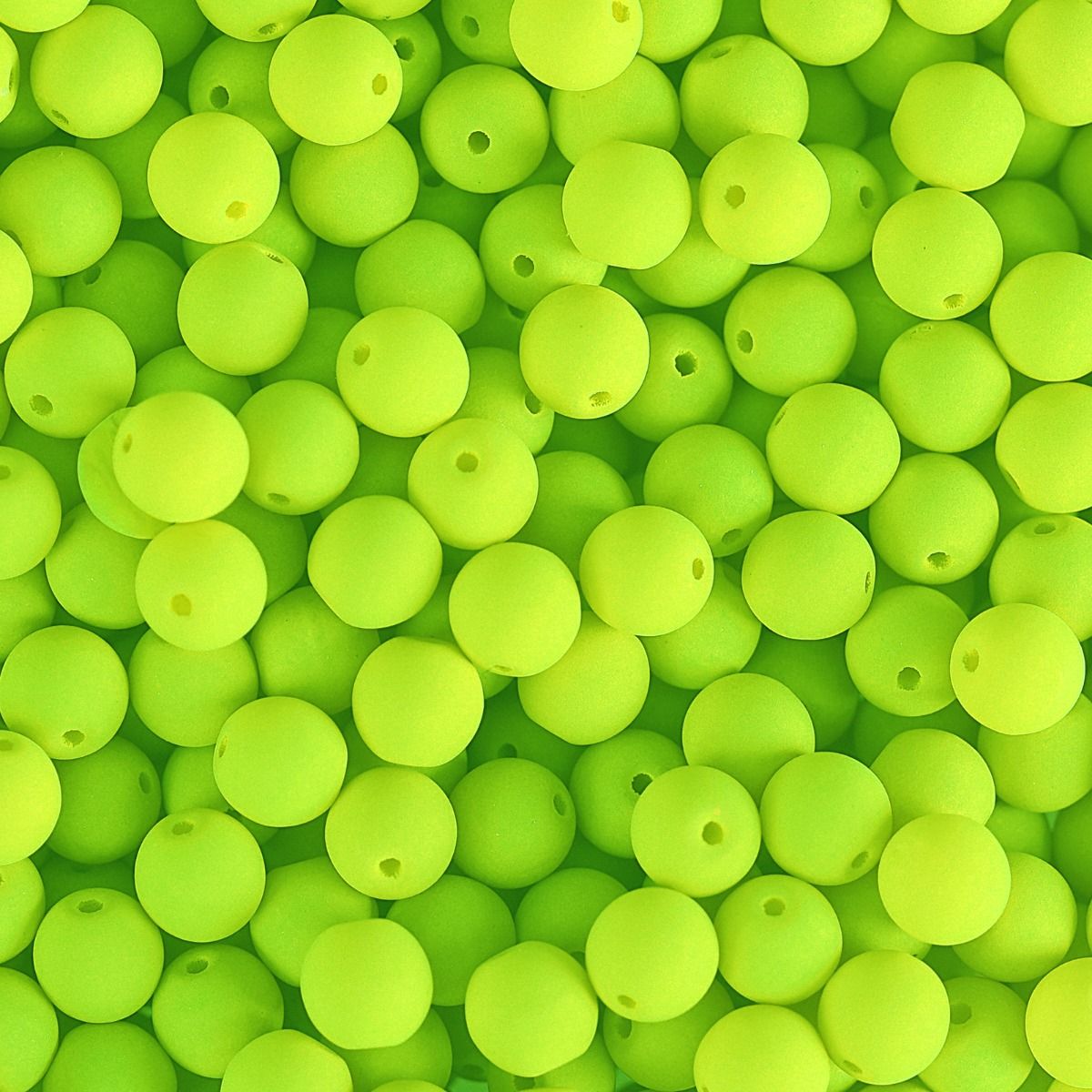 Velvet Beads Round - 6mm - Velvet Neon Lime (30pcs)